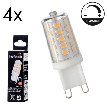G9 LED 3.5 Watt bianco caldo dimmerabile 330 Lumen