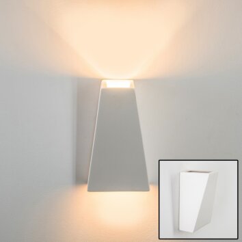 Spello Applique Bianco, 1-Luce