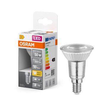 Illuminazione Osram E14 LED 4.5 Watt bianco caldo 350 Lumen