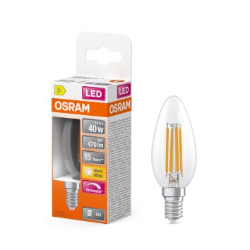 Illuminazione Osram E14 LED 5 Watt bianco caldo dimmerabile 470 Lumen