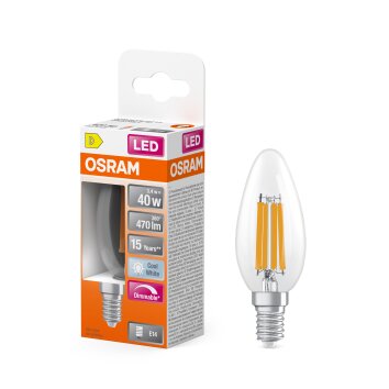 Illuminazione Osram E14 LED 4.8 Watt bianco caldo dimmerabile 470 Lumen