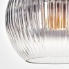 Koyoto Lampadario a sospensione, Lampada a sfera, Lampada a sospensione Chiaro, Grigio fumo, 1-Luce