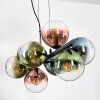 Gastor Lampadario a sospensione, Lampada a sfera, Lampada a sospensione Blu, Verde, Chiaro, Ramato, 8-Luci
