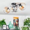 Koyoto Plafoniera, Lampada a sfera Ambrato, Chiaro, Grigio fumo, 4-Luci