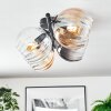 Koyoto Plafoniera, Lampada a sfera Ambrato, Chiaro, Grigio fumo, 4-Luci