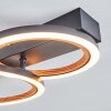 Galor Plafoniera LED Aspetto del legno, Nero, 1-Luce
