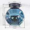 Ripoll Plafoniera, Lampada a sfera Blu, 1-Luce