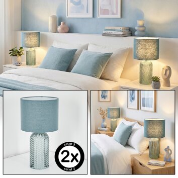 Fonil Lampada da tavolo Blu, 1-Luce