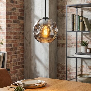 Ripoll Lampadario a sospensione, Lampada a sfera, Lampada a sospensione Grigio fumo, 1-Luce