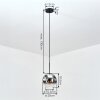 Ripoll Lampadario a sospensione, Lampada a sfera, Lampada a sospensione Cromo, Chiaro, Grigio fumo, 1-Luce