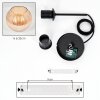 Koyoto Lampadario a sospensione, Lampada a sfera, Lampada a sospensione Ambrato, 1-Luce