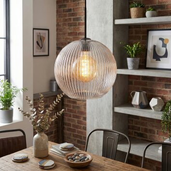 Koyoto Lampadario a sospensione, Lampada a sfera, Lampada a sospensione Chiaro, 1-Luce