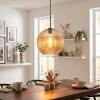 Koyoto Lampadario a sospensione, Lampada a sfera, Lampada a sospensione Ambrato, 1-Luce