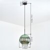 Koyoto Lampadario a sospensione, Lampada a sfera, Lampada a sospensione Verde, 1-Luce