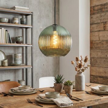 Koyoto Lampadario a sospensione, Lampada a sfera, Lampada a sospensione Verde, 1-Luce