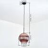 Koyoto Lampadario a sospensione, Lampada a sfera, Lampada a sospensione Ramato, 1-Luce