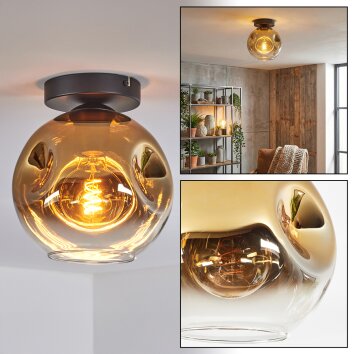 Ripoll Plafoniera, Lampada a sfera Oro, Chiaro, 1-Luce
