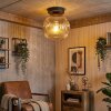Ripoll Plafoniera, Lampada a sfera Cromo, Chiaro, Grigio fumo, 1-Luce