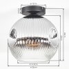 Ripoll Plafoniera, Lampada a sfera Cromo, Chiaro, Grigio fumo, 1-Luce