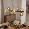 Chehalis Lampadario a sospensione, Lampada a sfera, Lampada a sospensione Ambrato, Grigio fumo, 8-Luci