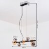 Chehalis Lampadario a sospensione, Lampada a sfera, Lampada a sospensione Ambrato, Grigio fumo, 8-Luci