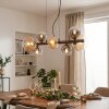 Chehalis Lampadario a sospensione, Lampada a sfera, Lampada a sospensione Ambrato, Chiaro, Grigio fumo, 8-Luci