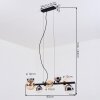 Chehalis Lampadario a sospensione, Lampada a sfera, Lampada a sospensione Ambrato, Chiaro, Grigio fumo, 8-Luci