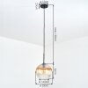Koyoto Lampadario a sospensione, Lampada a sfera, Lampada a sospensione Ambrato, Chiaro, 1-Luce