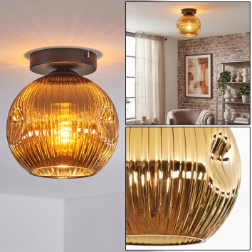 Ripoll Plafoniera, Lampada a sfera Oro, 1-Luce