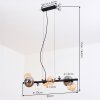 Chehalis Lampadario a sospensione, Lampada a sfera, Lampada a sospensione Ambrato, Chiaro, Grigio fumo, 8-Luci