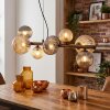 Chehalis Lampadario a sospensione, Lampada a sfera, Lampada a sospensione Ambrato, Grigio fumo, 8-Luci