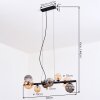 Chehalis Lampadario a sospensione, Lampada a sfera, Lampada a sospensione Ambrato, Grigio fumo, 8-Luci