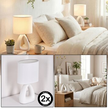 Garin Lampada da tavolo Bianco, 1-Luce