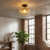 Ripoll Plafoniera, Lampada a sfera Ambrato, Chiaro, 1-Luce