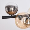 Chehalis Lampadario a sospensione, Lampada a sfera, Lampada a sospensione Ambrato, Chiaro, Grigio fumo, 8-Luci