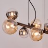 Chehalis Lampadario a sospensione, Lampada a sfera, Lampada a sospensione Ambrato, Chiaro, Grigio fumo, 8-Luci