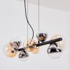 Chehalis Lampadario a sospensione, Lampada a sfera, Lampada a sospensione Ambrato, Chiaro, Grigio fumo, 8-Luci