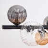 Chehalis Lampadario a sospensione, Lampada a sfera, Lampada a sospensione Ambrato, Chiaro, Grigio fumo, 8-Luci