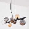 Chehalis Lampadario a sospensione, Lampada a sfera, Lampada a sospensione Ambrato, Chiaro, Grigio fumo, 8-Luci