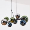 Chehalis Lampadario a sospensione, Lampada a sfera, Lampada a sospensione Blu, Cromo, Verde, Grigio fumo, 8-Luci