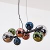 Chehalis Lampadario a sospensione, Lampada a sfera, Lampada a sospensione Blu, Cromo, Verde, Ramato, Grigio fumo, 8-Luci