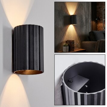 Fonir Lampade Up & Down, Applique Nero, 1-Luce