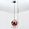Ripoll Lampadario a sospensione, Lampada a sfera, Lampada a sospensione Ramato, 1-Luce