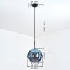 Ripoll Lampadario a sospensione, Lampada a sfera, Lampada a sospensione Blu, 1-Luce