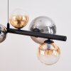 Chehalis Lampadario a sospensione, Lampada a sfera, Lampada a sospensione Ambrato, Chiaro, Grigio fumo, 8-Luci