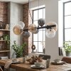 Chehalis Lampadario a sospensione, Lampada a sfera, Lampada a sospensione Ambrato, Chiaro, Grigio fumo, 8-Luci