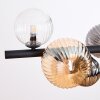 Chehalis Lampadario a sospensione, Lampada a sfera, Lampada a sospensione Ambrato, Chiaro, Grigio fumo, 8-Luci