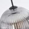 Koyoto Lampadario a sospensione, Lampada a sfera, Lampada a sospensione Chiaro, Grigio fumo, 4-Luci