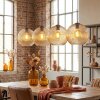 Koyoto Lampadario a sospensione, Lampada a sfera, Lampada a sospensione Ambrato, 4-Luci
