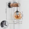 Koyoto Lampada a sfera, Applique Écru, Nero, 1-Luce